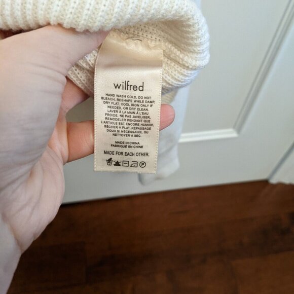 Wilfred women's off-white cream merino wool sweater in size small - Picture 4 of 7